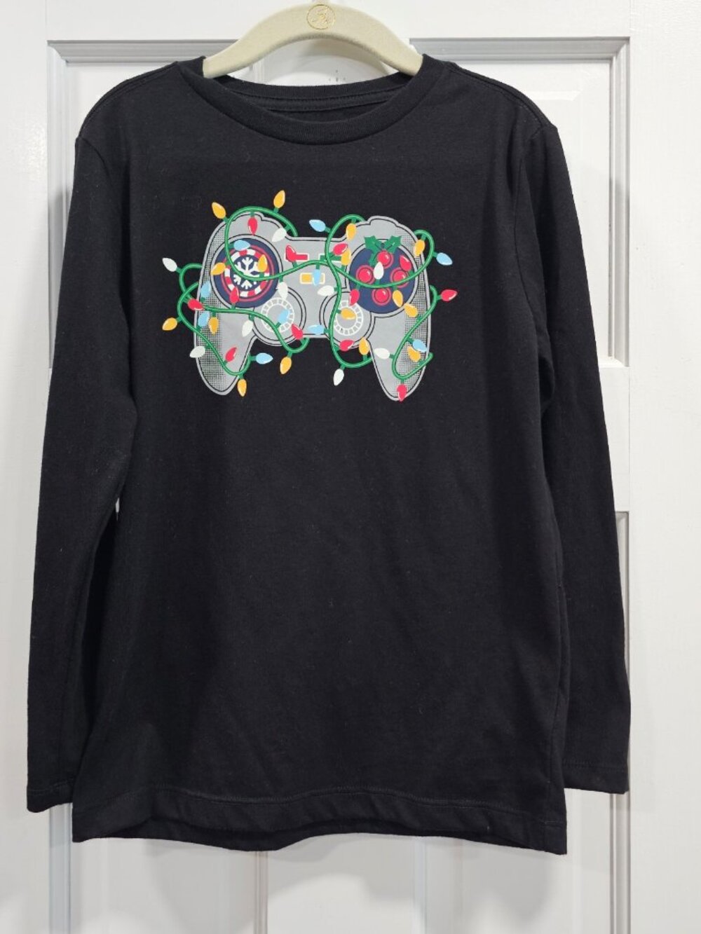 New Boys Size Small 6-7 Gamer Christmas Controller Long Sleeve Shirt
